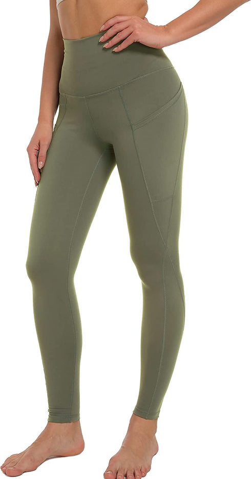 Women High Waisted Stretchy Leggings with Pockets Buttery Soft Workout Yoga Pants